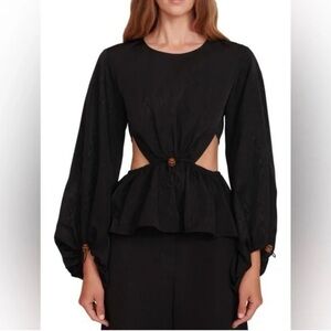 STAUD Black Ivy Top